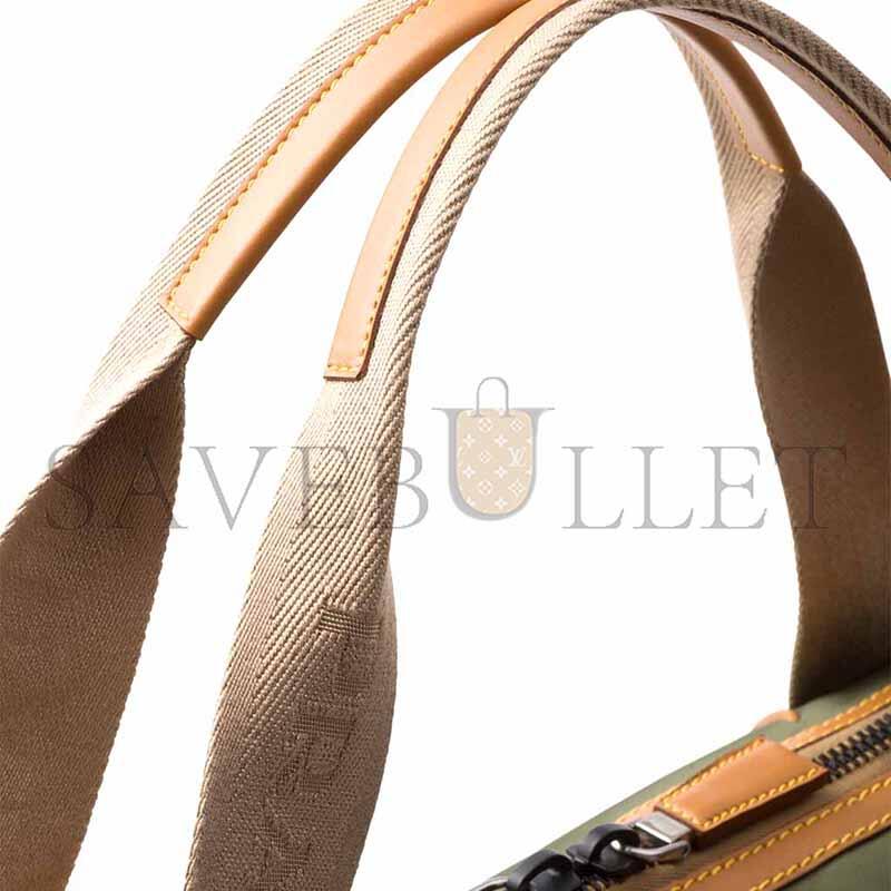 Pra*a re-nylon and leather duffle bag 2vc040 (44.5*40*24cm)